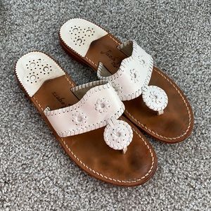 Jack Rogers White Flat Sandal